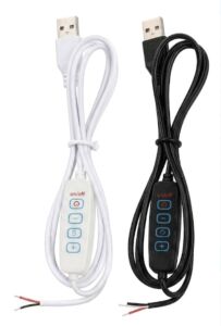 USB UÇLU DİMMER ARAPUAR KABLOSU 2 Mt. IC-192K (Beyaz)