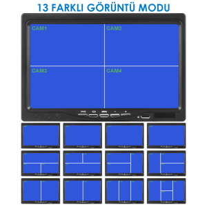 Obus EV-M600E Ecoview Dört Video Girişli Güneşlikli Analog 7 Inch Araç Monitörü