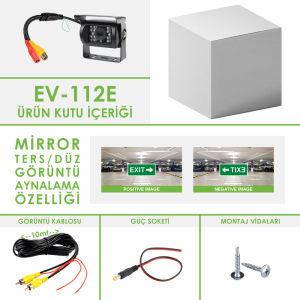Obus EV-112E Ecoview 480 TVLine Analog Gece Görüşlü Geri Görüş Araç Kamerası