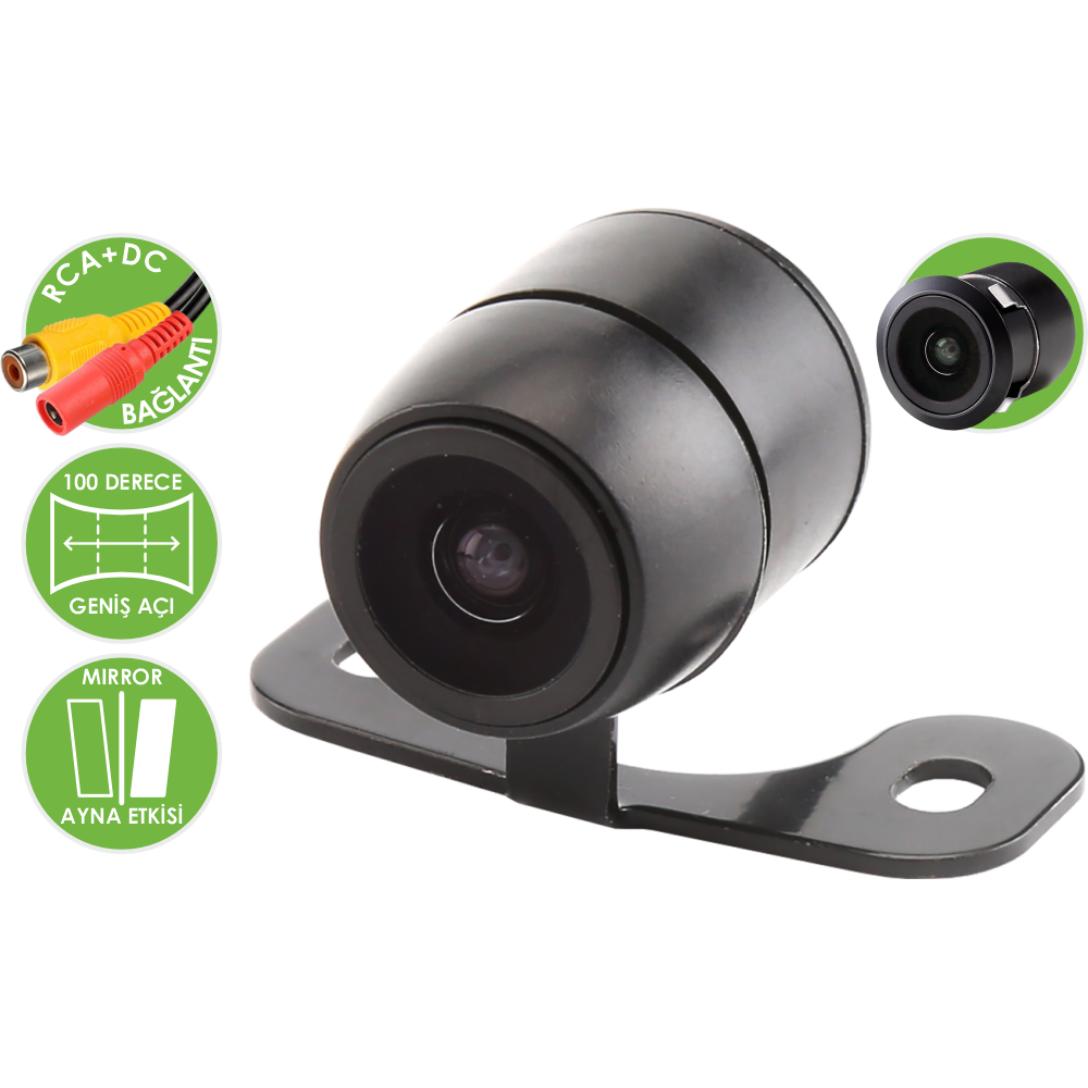 Obus Araç Kamerası EV-127E Ecoview 480 TVLine Analog Geri Görüş Araç Kamerası