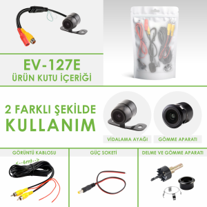 Obus Araç Kamerası EV-127E Ecoview 480 TVLine Analog Geri Görüş Araç Kamerası