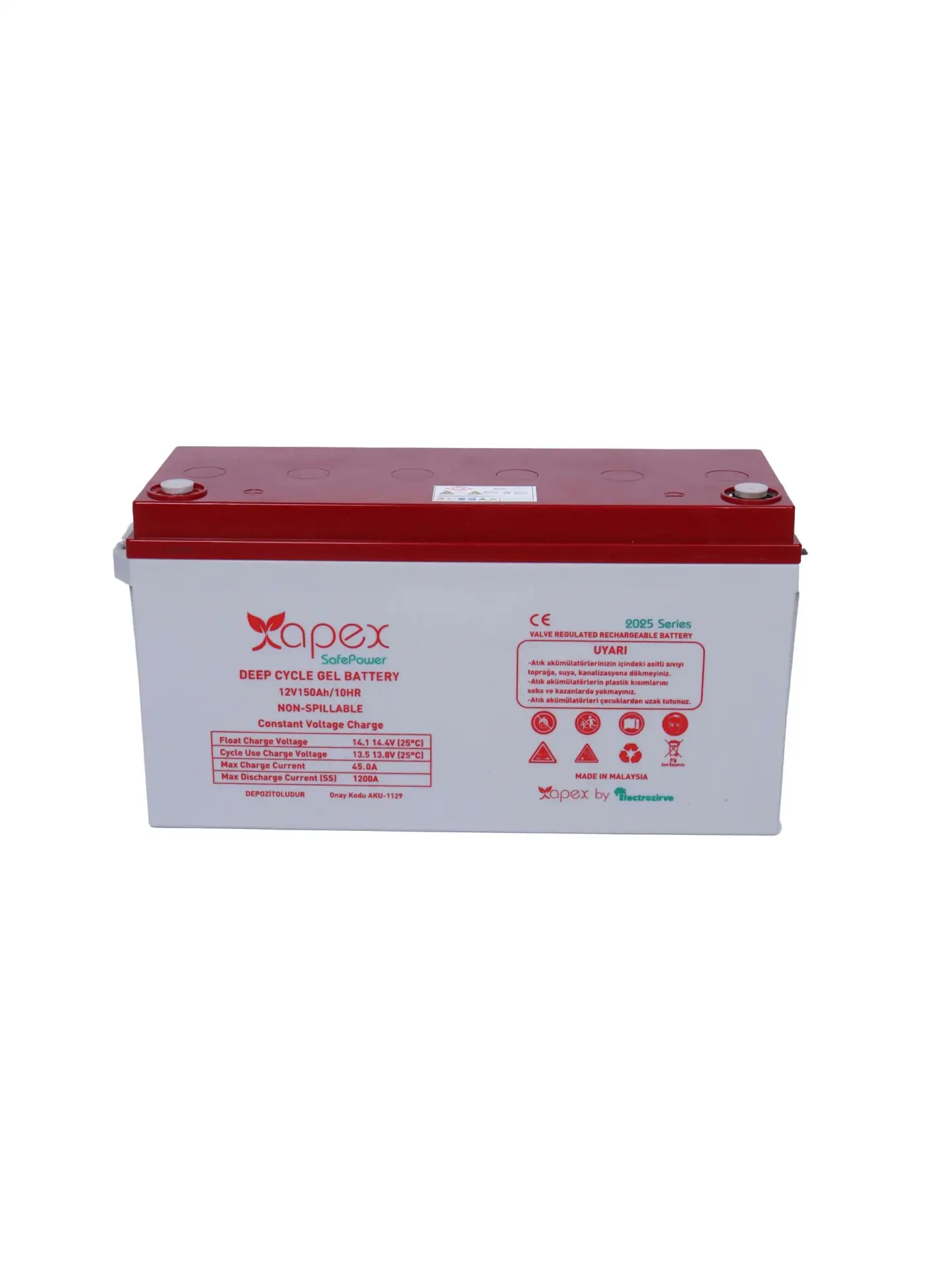 Apex Safepower 12 Volt 150 Amper Jel Akü