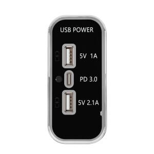 Dc 12V 24V Panel montaj 3 Usb bağlantı noktaları 2 usb-bir 3.1A + tip-c Pd3.0 araç şarj soketi