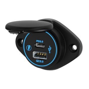 Dc 12V 24V Panel montaj 3 Usb bağlantı noktaları 2 usb-bir 3.1A + tip-c Pd3.0 araç şarj soketi