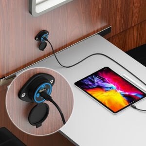 Dc 12V 24V Panel montaj 3 Usb bağlantı noktaları 2 usb-bir 3.1A + tip-c Pd3.0 araç şarj soketi