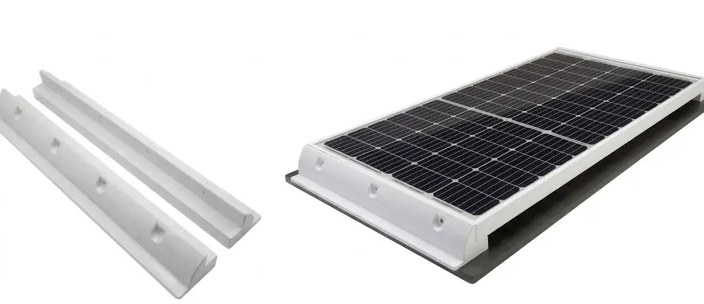 MLFR-ZJ-05W ABS Plastik Güneş Paneli Braketi (BEYAZ) 680MM