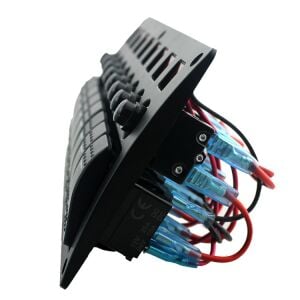 OBUS KARAVAN 8'Lİ DAHİLİ SİGORTALI KARAVAN KONTROL PANELİ (SİYAH)