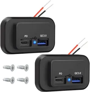 Mellifera Bir Usb Type-A ve Bir Usb Type-C Şarj Cihazı (MLFR-YJ-MCA076-1)