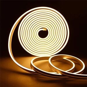 Obus Karavan 12V Neon Şerit LED Günışığı Silikonlu Su Geçirmez 3000k (5 Metre)